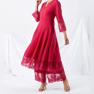 Cotton Anarkali with organza dupatta from The Loom (India) - never worn
